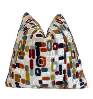 Blue Tessa Velvet Throw Pillow