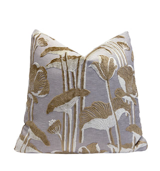 Amber Poppy Velvet Throw Pillow