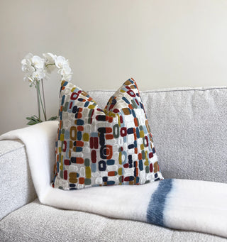 Blue Tessa Velvet Throw Pillow