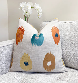 Teal Canyon Velvet Throw Pillow