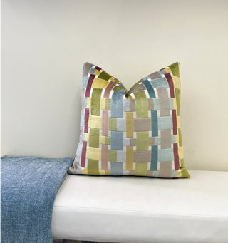 Ava Pastel Velvet Throw Pillow