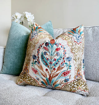 Medallion Floral Throw Pillow