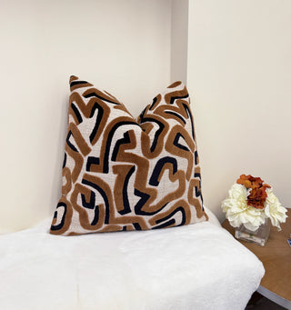 Urban Maze Velvet Throw Pillow