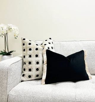 Domino Velvet Throw Pillow