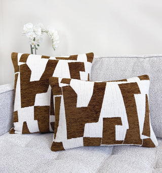 Cocoa Hierographic Throw Pillow