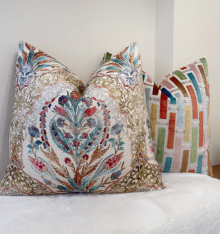 Medallion Floral Throw Pillow
