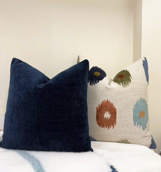 Blue Canyon Velvet Throw Pillow