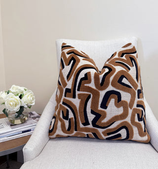 Urban Maze Velvet Throw Pillow