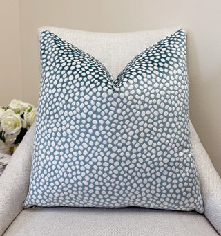 Sage Pebble Velvet Throw Pillow