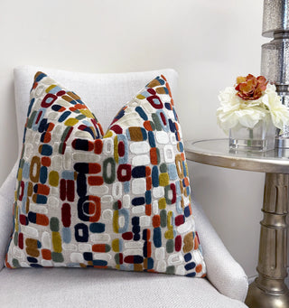 Blue Tessa Velvet Throw Pillow