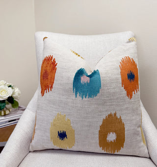 Teal Canyon Velvet Throw Pillow