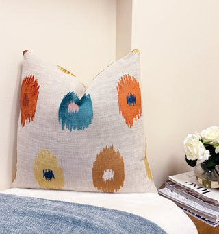 Teal Canyon Velvet Throw Pillow