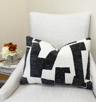 Graphite Hierographic Throw Pillow