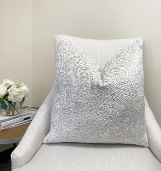 Opal Paisley Velvet Throw Pillow