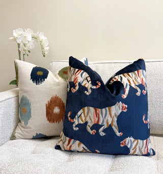 Blue Canyon Velvet Throw Pillow