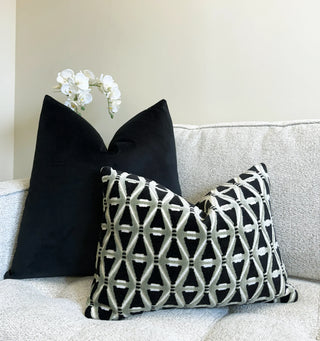 Pistachio Deco Velvet Throw Pillow