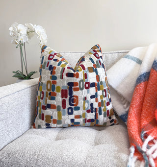 Blue Tessa Velvet Throw Pillow