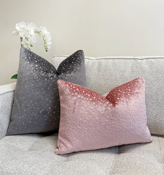 Blush Dapple Velvet Throw Pillow
