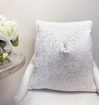 Opal Paisley Velvet Throw Pillow