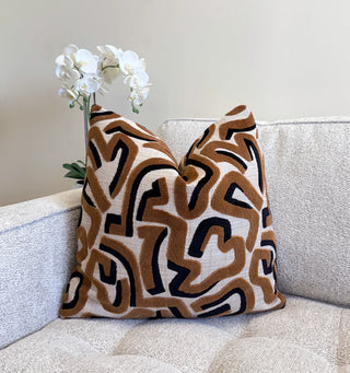 Urban Maze Velvet Throw Pillow