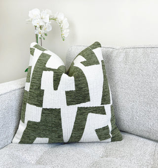 Matcha Hierographic Throw Pillow