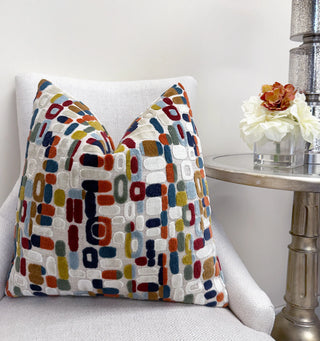 Blue Tessa Velvet Throw Pillow