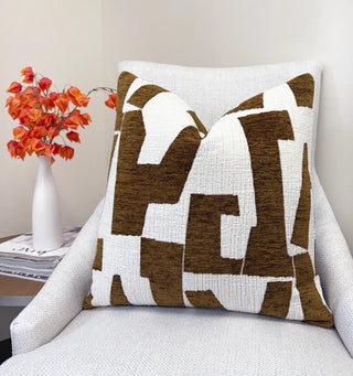 Cocoa Hierographic Throw Pillow