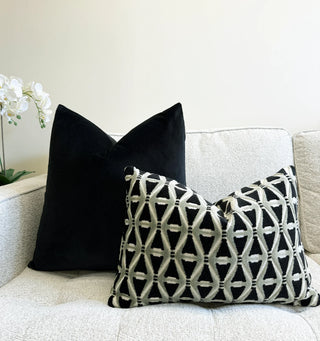 Pistachio Deco Velvet Throw Pillow