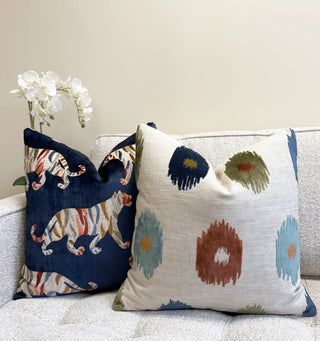 Blue Canyon Velvet Throw Pillow