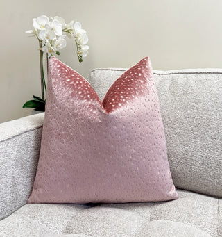 Blush Dapple Velvet Throw Pillow