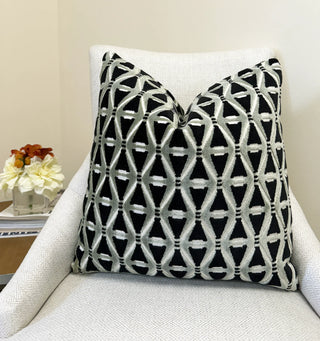 Pistachio Deco Velvet Throw Pillow