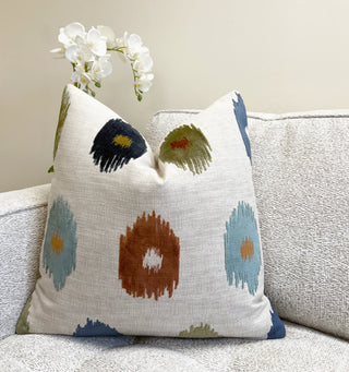 Blue Canyon Velvet Throw Pillow