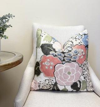 Thibaut Laura Blush and Green Throw Pillow
