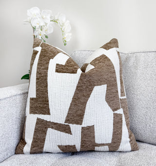 Latte Hierographic Throw Pillow