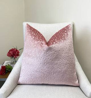 Blush Dapple Velvet Throw Pillow