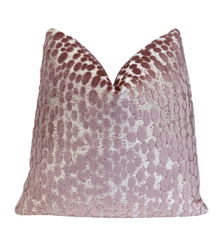 Pastel Pink Oval Velvet Throw Pillow