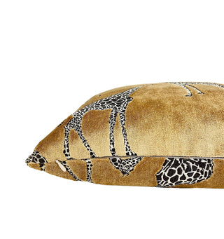 Golden Safari Velvet Throw Pillow