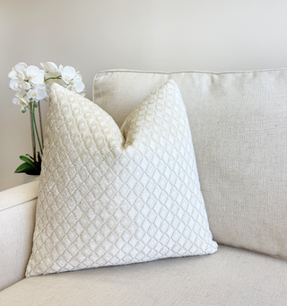 Champagne Diamond Velvet Throw Pillow