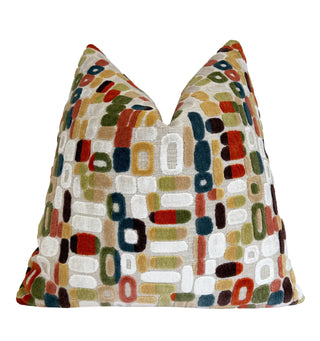 Green Tessa Velvet Throw Pillow