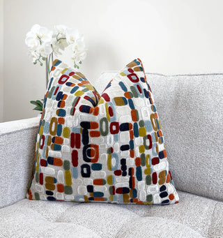 Blue Tessa Velvet Throw Pillow