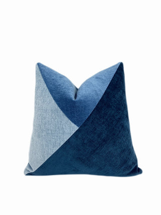 Blue triangle velvet
