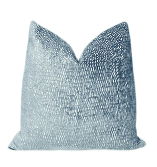 Cerulean Blue Chenille Throw Pillow