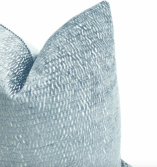 Cerulean Blue Chenille Throw Pillow