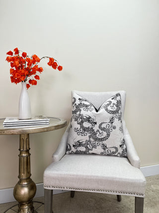 Cream and black dragon chair 3