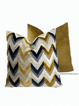Gold Herringbone with gold dots