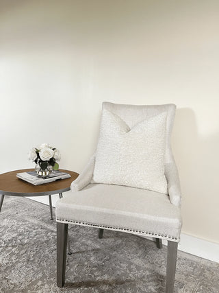 Off white boucle chair