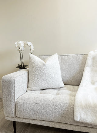 Off white boucle couch