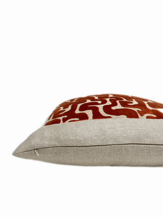 Orange maze linen zipper