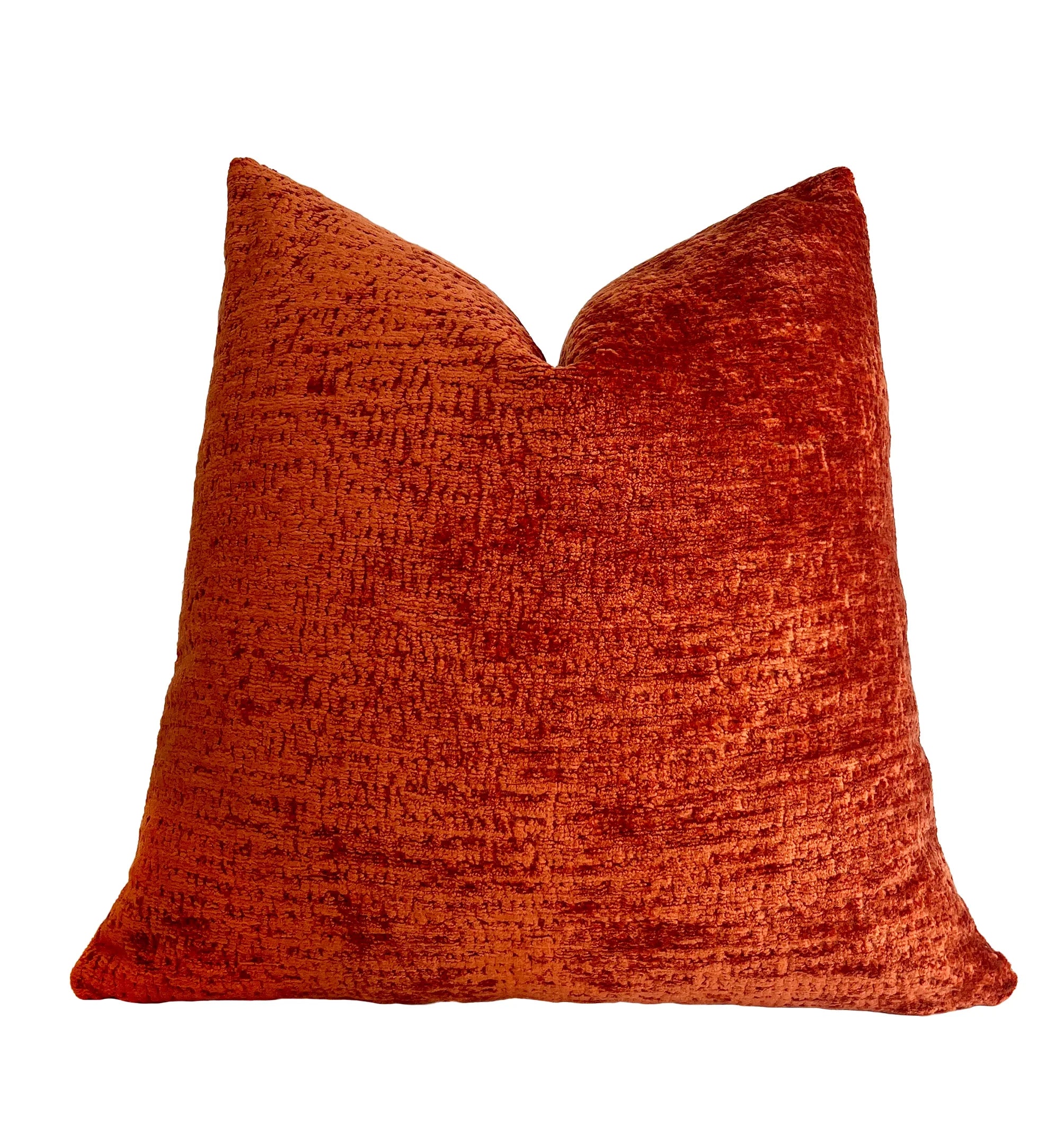Burnt Orange Chenille Throw Pillow – Smithy Home Couture