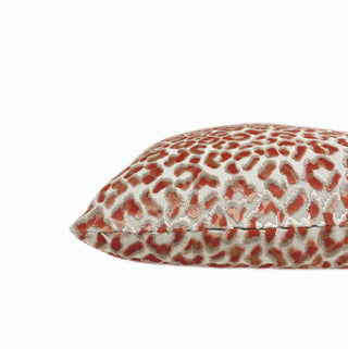 Raspberry Blush Leopard Velvet Throw Pillow